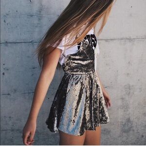 NWOT UO Silence + Noise Velvet romper XS